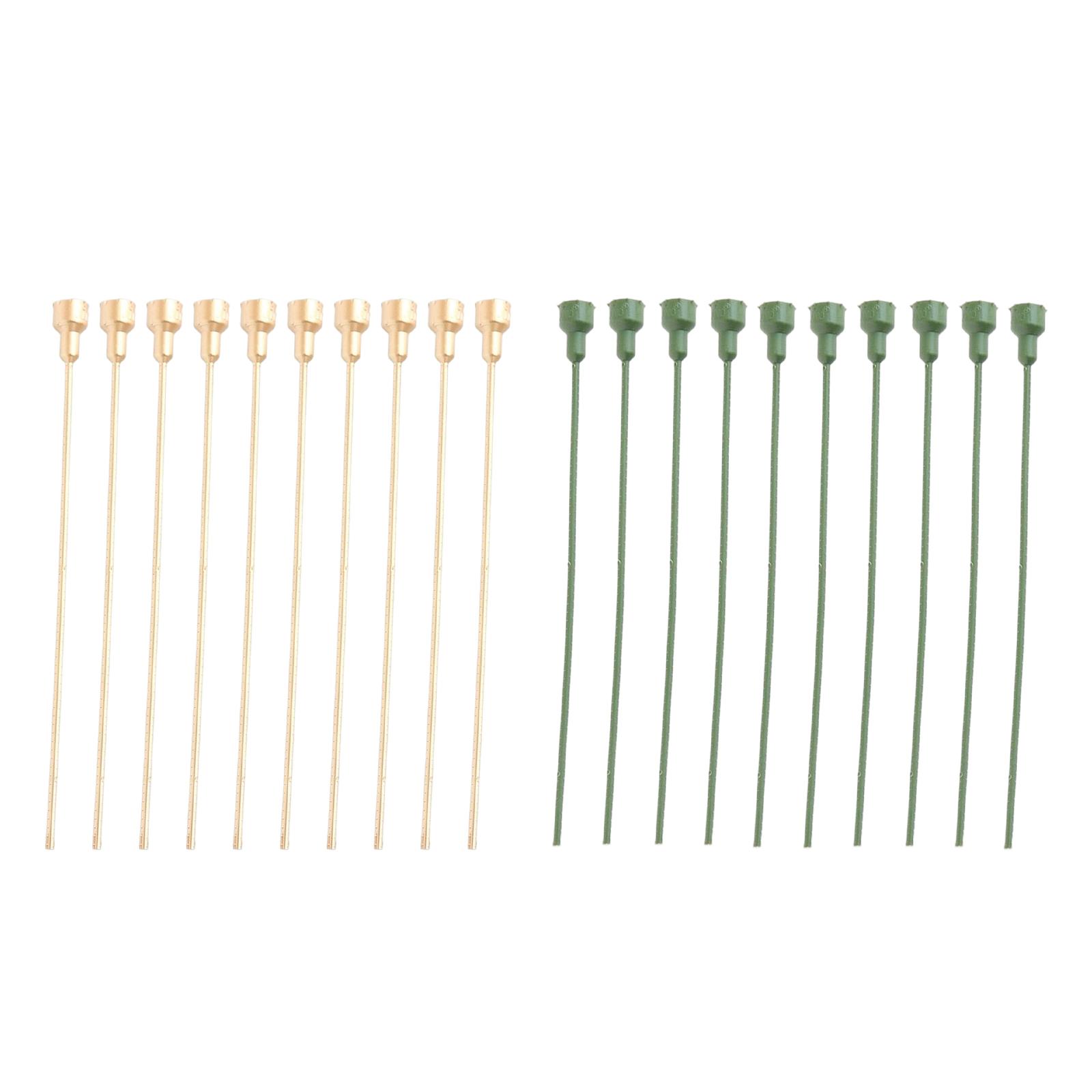 10x Flower Stems Preserved Roses DIY Craft Branch for Party Home Decoration verde