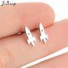 Lovely Dog Paw Earrings Women Multiple Stainless Steel Earings Fashion Jewelry Mushroom Rocket Lighter Ear Studs Weird Gift