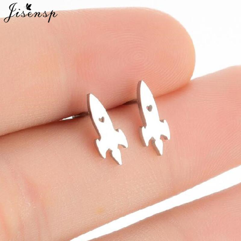 Lovely Dog Paw Earrings Women Multiple Stainless Steel Earings Fashion Jewelry Mushroom Rocket Lighter Ear Studs Weird Gift