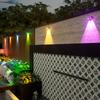 Waterproof RGB Wall Light Wall-Mounted Solar Ambient Lighting Wall Lamp  Exterior House Decor