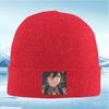 Anime Man Face Golden Earrings Dark Hair Men Women Unisex Knitted Hat Beanie Pullover Cap Winter Thermal Warm Christmas Outdoor
