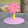 Dustproof Silicone Cup Cover Leakproof Glass Mugs Cap Flowers Adorn Water Drinking Cup Lid  Coffee