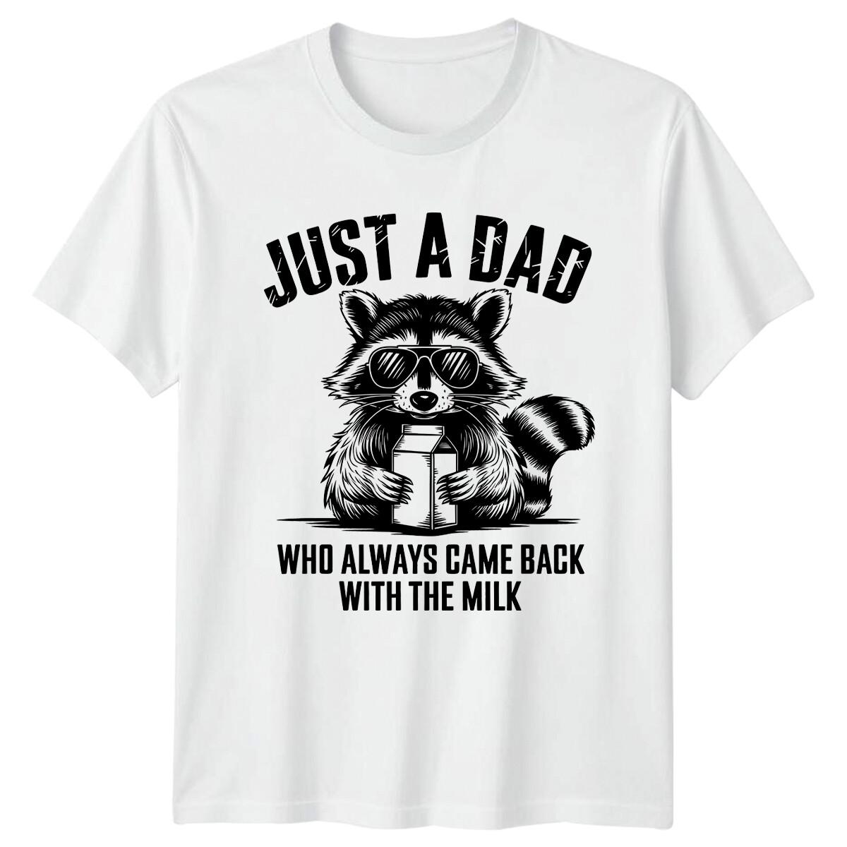 Just A Dad Raccoon Wildlife Mens T-Shirt Fathers Day S