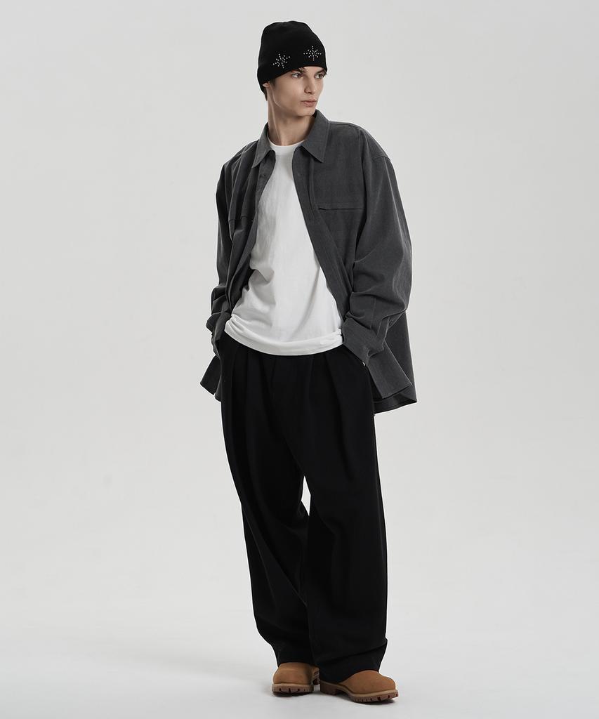 Jenyujeu Wide Elastic Track Pants - Black
