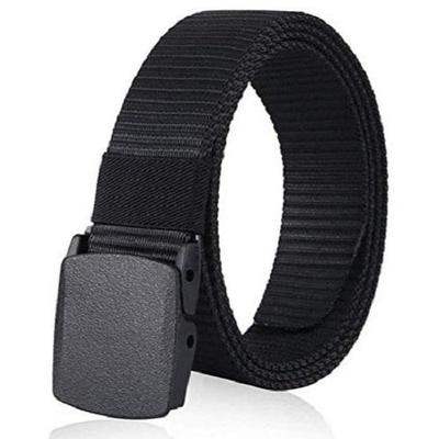 Men's Nylon Fabric Belt for Men, Plastic Flap Buckle, Fits On Upto 40 Inches Waist Size