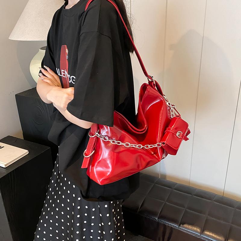 Ladies Trendy Shoulder Bag PU Leather Crossbody Bag Large Capacity Designer Handbag for Women