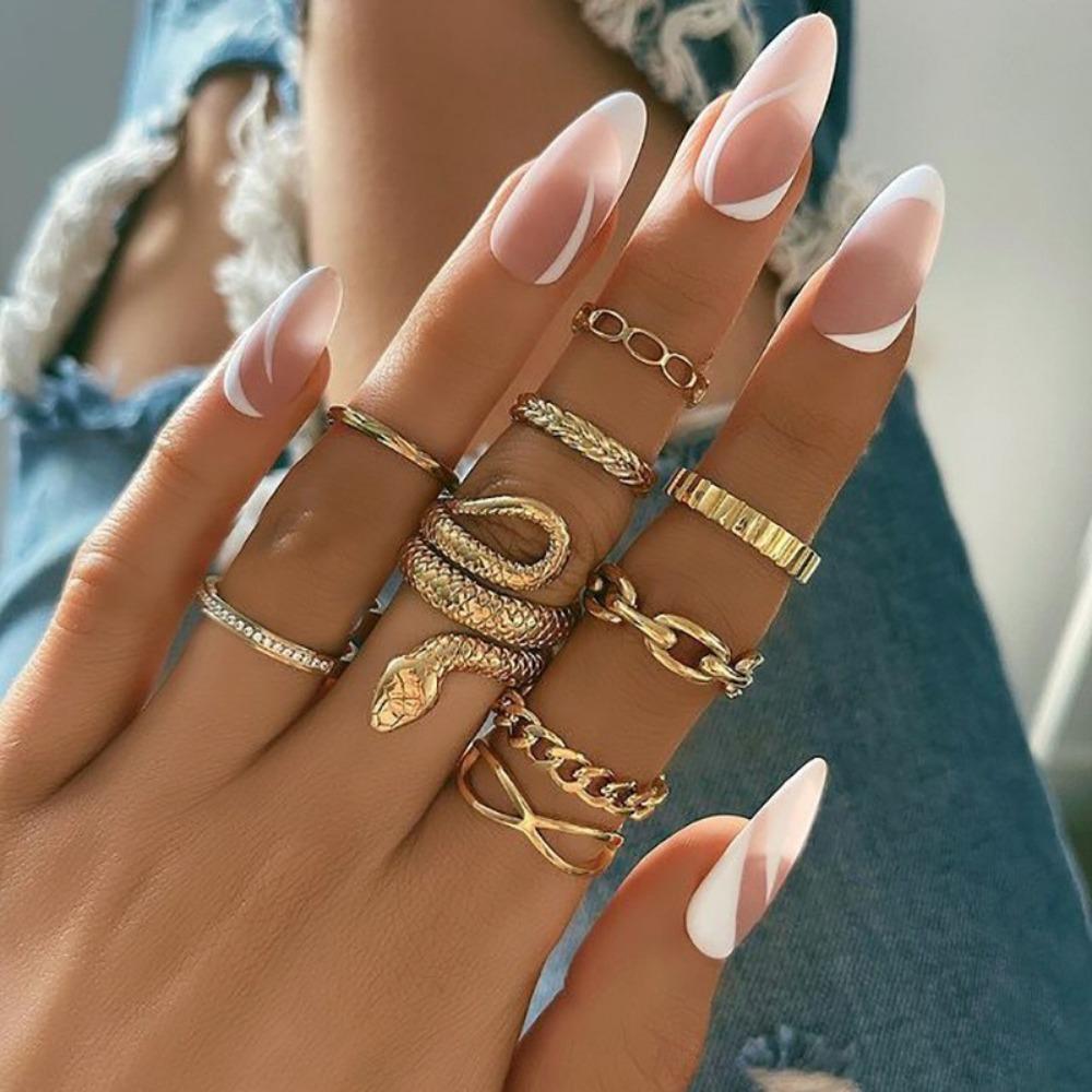 Skull Bat Spider Ring Set Dark Gothic Retro Exaggerated Finger Ring 23-piece Set