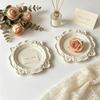 Vintage Floral Relief Jewelry Storage Tray Rose Embossed Storage Bowl  Home Decoration