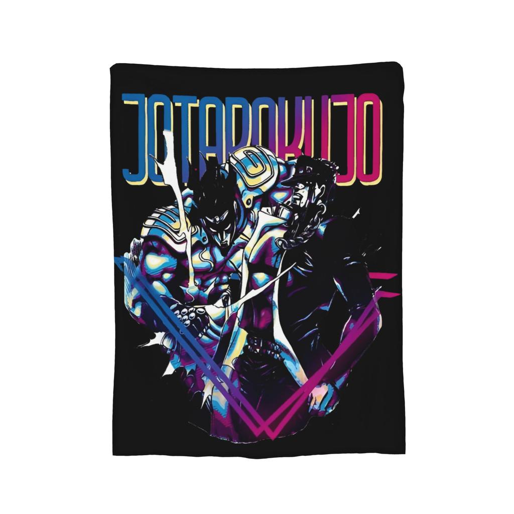 JoJo Golden Blankets Flannel J-JoJos Bizarre Adventure Breathable Ultra-Soft Throw Blankets for Home Car Quilt