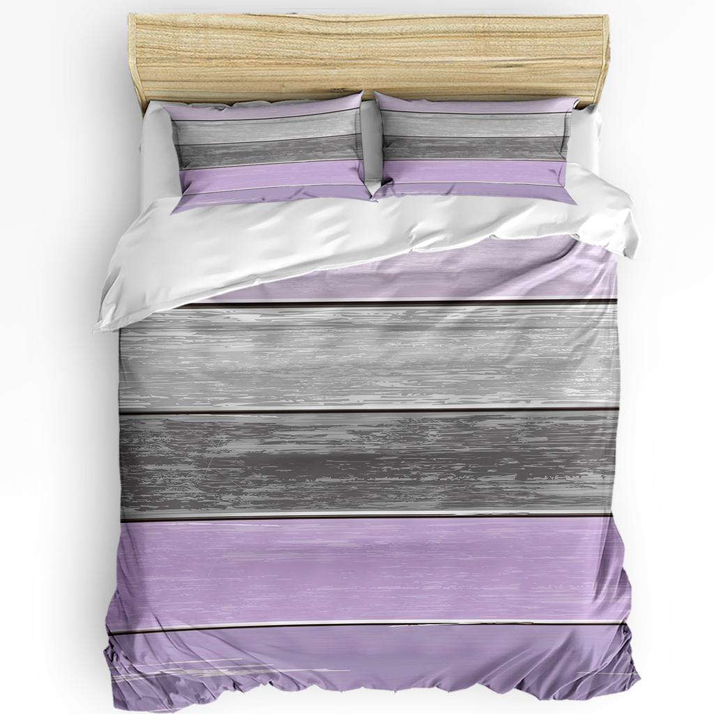 Vintage Wood Texture Duvet Cover Bed Bedding Set Home Textile Quilt Cover Pillowcases Bedroom Double Bedding Set No Sheet