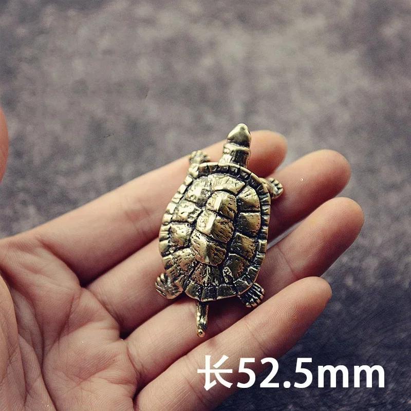 Vintage Brass Turtle Statue Metal Animal Sculpture Home Office Decoration Tea Tasting Pet Crafts