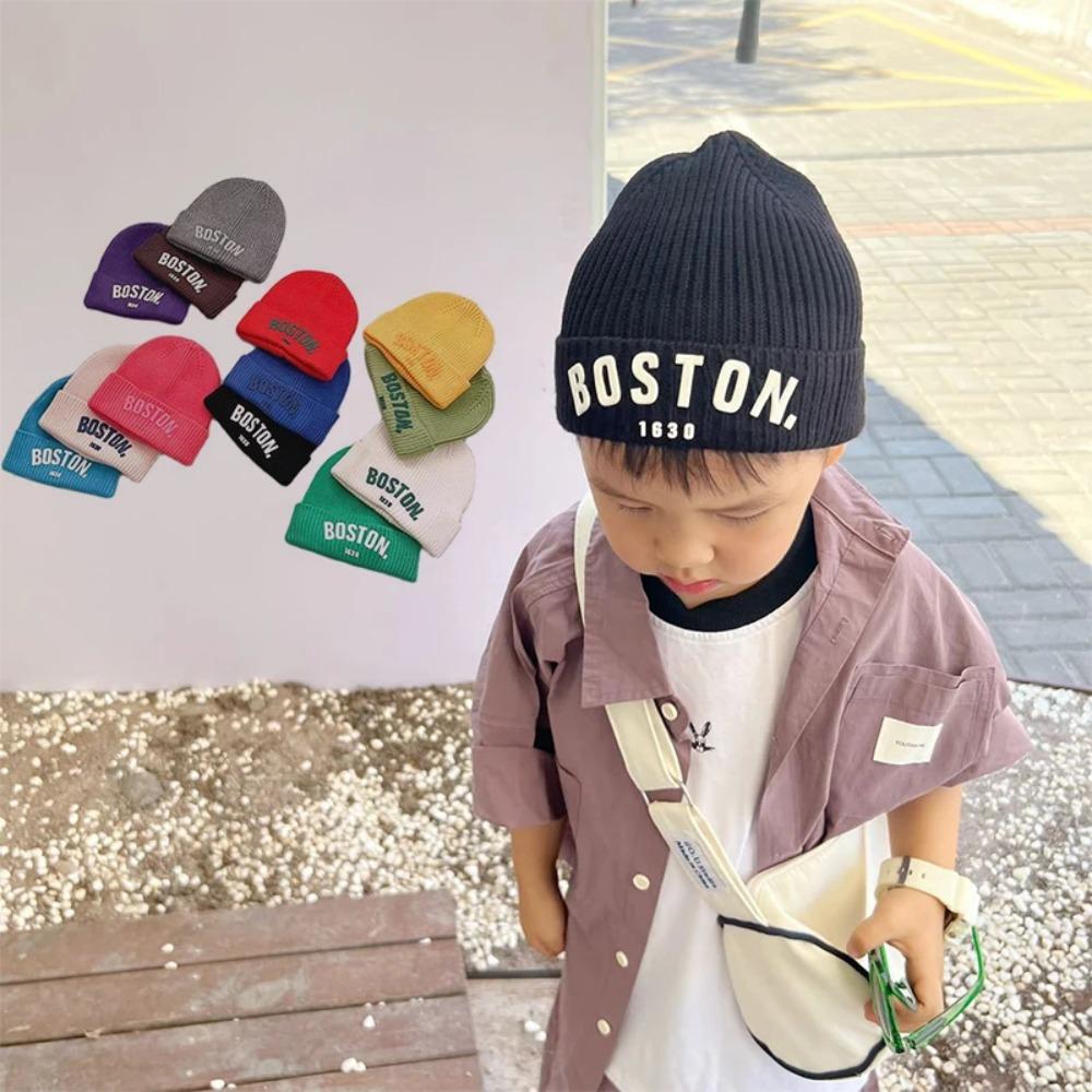 

Solid Color Baby Hat Soft Knitted Hat New Skullies Hats children