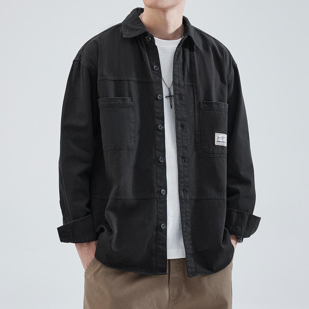 Men's Japanese Style Casual Spring & Autumn Workwear Shirt Jacket