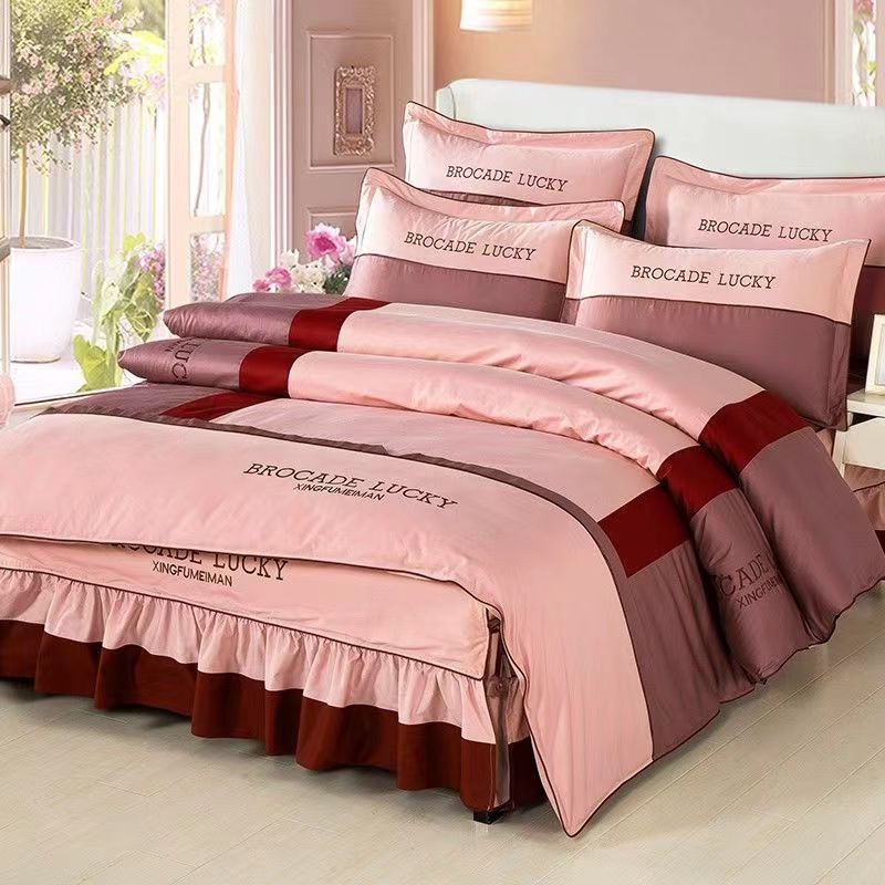 King Size/Queen Size/Twin Size Lakan Quilt Cover Örngott Fyrdelad Set Förtjockning Sovrum Enkel Sängkläder Hög kvalitet