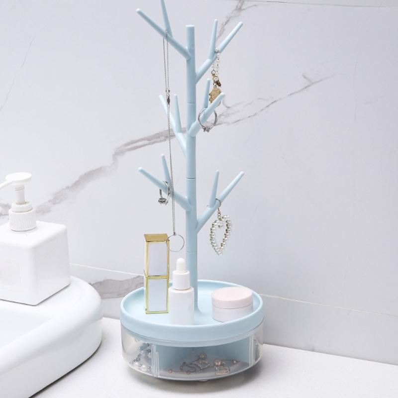 Spinning Jewelry Display Stand Multi Levels Storage Tower Holds Necklaces Earrings Pendants For Countertop