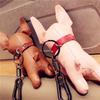 Cartoon Chubby Leather Keychain Cute Car Keyring Unique Dog Pendant  Friend