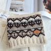 Autumn and Winter Korean Fair Island Red Christmas Scarf Women's Cashmere Blend Thickened Student Warm Neck Scarf Tide