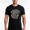 Silver Labrador With Ball Tshirt Summer Casual Cotton Tee Oversized Streetwear Tops Vintage Graphic Print Unisex Unisex Unisex