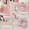 New Santa Claus Snowman Elk Pink Sequin Telescopic Doll Merry Christmas Decorations Window Props Matching Supplies Ornaments