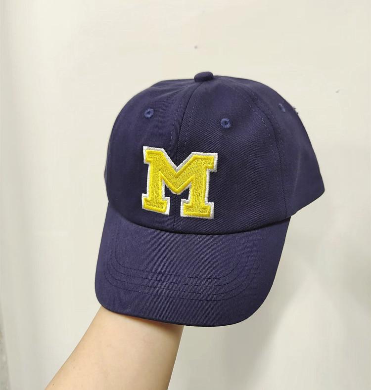 Trendy Kids Baseball Hat With Embroidered Letters Spring Autumn Season Duck Tongue Cap тёмно-синий