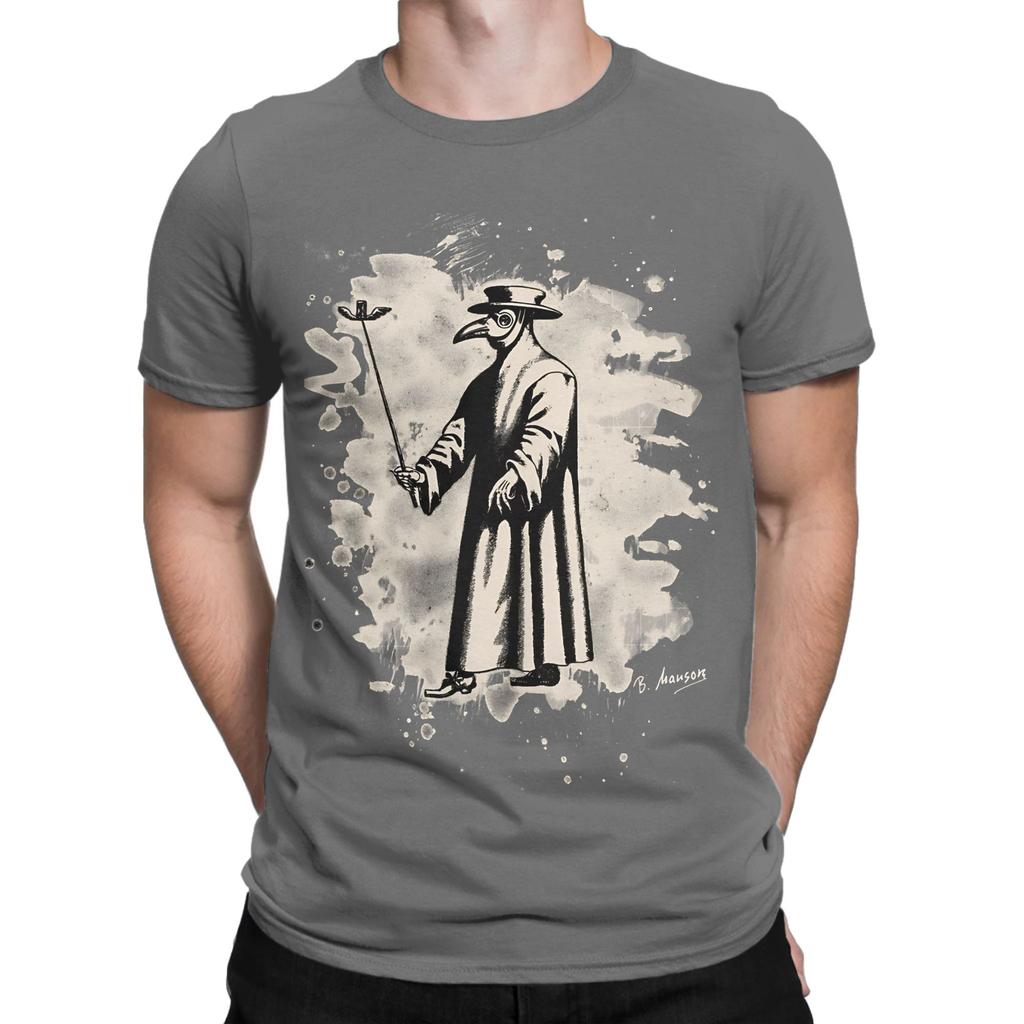 Doc Beak Plague Doctor Bleached White Classic Funny Graphic 100 Cotton Tshirt Depeche Band Mode Tees Tops For Unisex