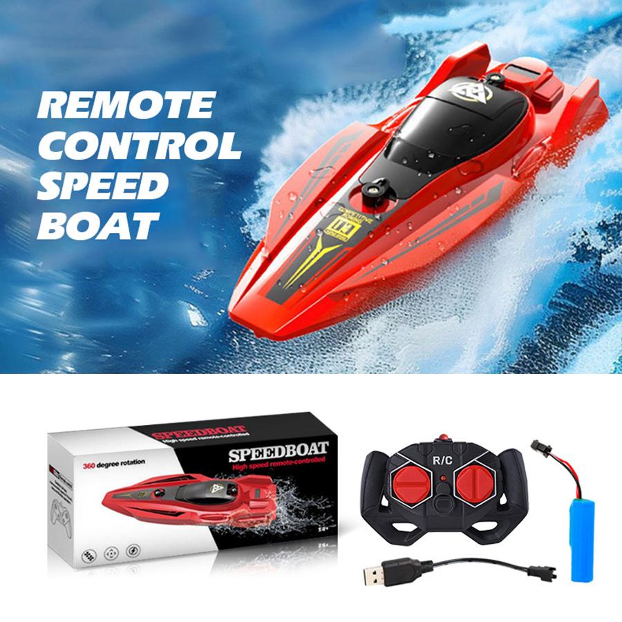 Mini RC High-Speed Boat 25Km/h 2.4G Waterproof Remote Control Boats Double motor Speedboats Toys for Kids Adult Gifts