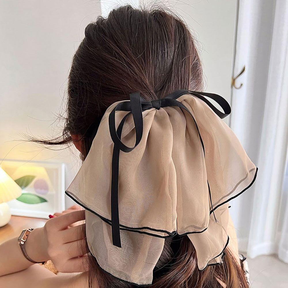 

Лента с большим бантом, заколка для волос, большие заколки для хвоста, элегантные аксессуары для волос для девочек