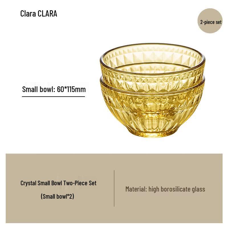 Clara Crystal High Borosilicate Glass 2-Piece Dinnerware Set