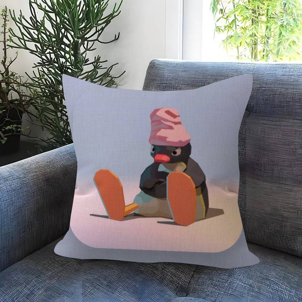Pingu Cartoon Cute Cushion Cover 30X50 Polyester Sofa Cushions Decorative Throw Pillows Home Decoration Pillowcover