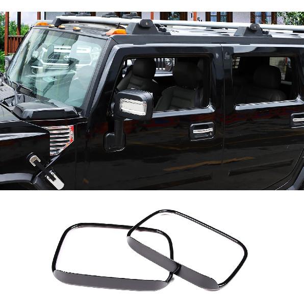 PIUGILH Silver Hummer H2 2003-2009 Rear View Mirror Rain Guards Car Visor Mirror Rain Eyebrows Accessories