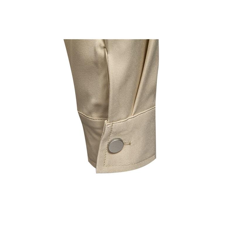 Høstmote Herre Skjorte med Diagonal Plissédesign Langermet Høy Kvalitet Vintage Herre Casual Sosial Bryllupsfest Business