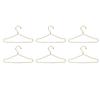 10pcs Stainless Steel Doll House Clothes Hanger Rose Gold Outfit Holder  Wardrobe Storage