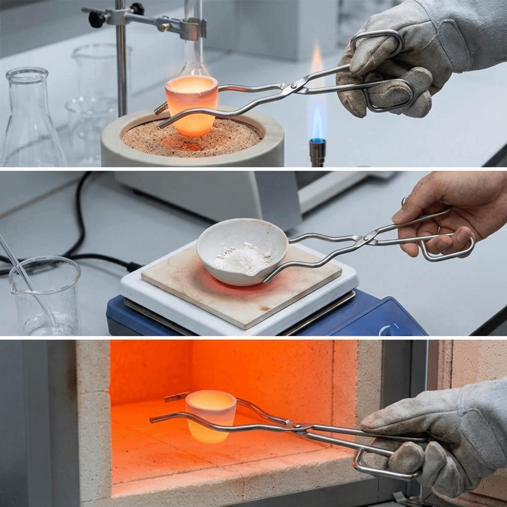 Anti Slip Grip Crucible Holder High Temperature Tough Beaker Tongs Scientific Research