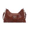Large Capacity Riveted Retro Bag Women's Autumn and Winter New Casual Shoulder Crossbody Bag Textured Commuter Dumpling Bag