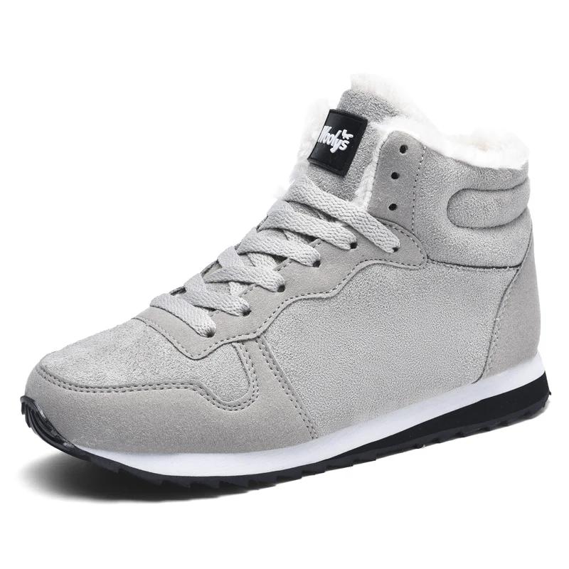 2024 Men Boots Winter Unisex Lightweight Hight Top Sneakers Outdoor No Slip Warm Snow Boots Plush Women Footwear Plus Size 36-48