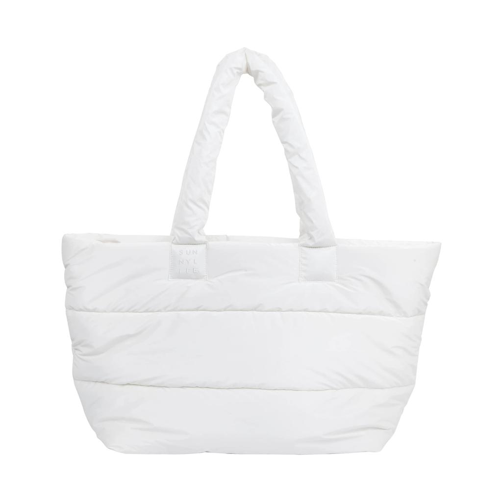 SUNNYLIFE Puffer Beach Tote, White