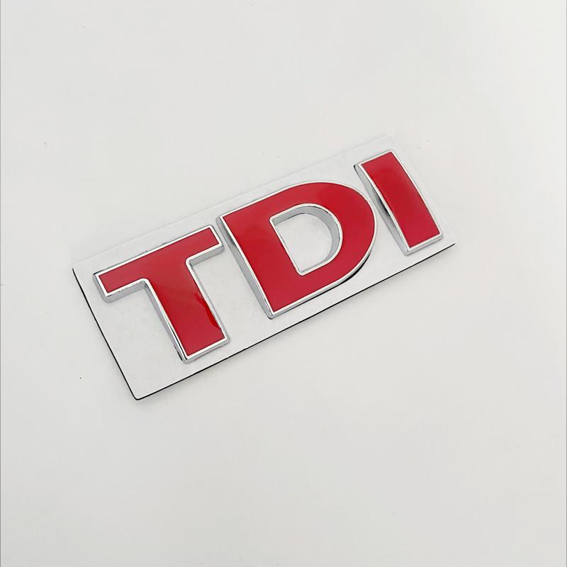 EPYFH1 3D Metal Logo TDI Emblem Car Front Grill Badge Rear Trunk Sticker For VW Golf 4 6 7 MK6 Polo Jetta Passat Accessories