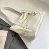 Large Leather Tote Bag with Front Zip Pocket and Adjustable Straps Stylish Women's Everyday Shoulder Bag