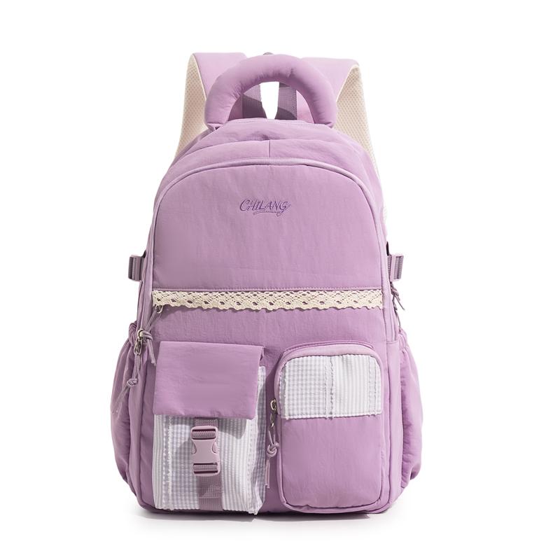 Student Schoolbag Large Capacity Color Contrast Backpack