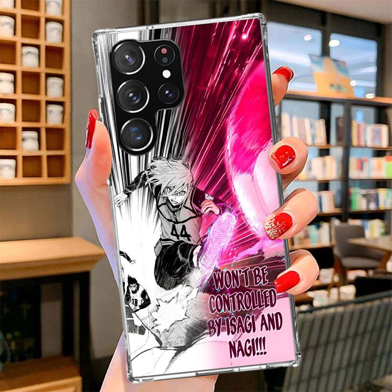 

Blue Lock Football Anime Phone Case For Samsung Galaxy S26 S25 Edge S24 Ultra S23 S22 Plus S21 S20 FE Soft Fundas Shell Galaxy S Samsung S23 Plus
