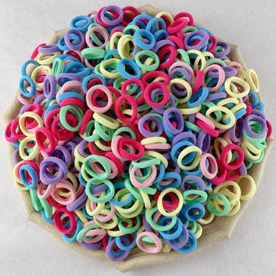 100pcs/pack Small Hair Ties For Kids 3cm Elastic Nylon Hair Bands Set Girls Ponytail Holder Hair Gum Ropes Toddlers Headwear