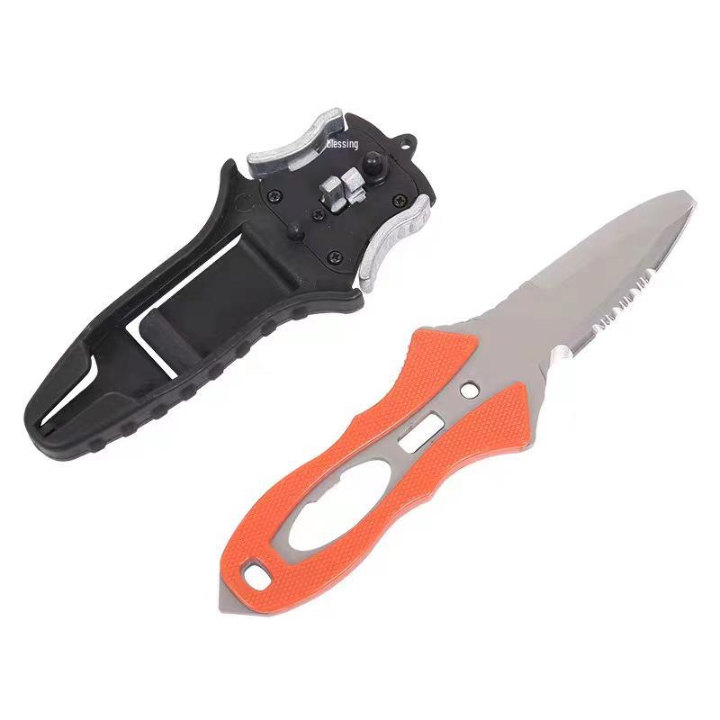 Aquatic Titanium Dive Knife & Rope Cutter: Emergency Net & Outdoor Rescue Tool