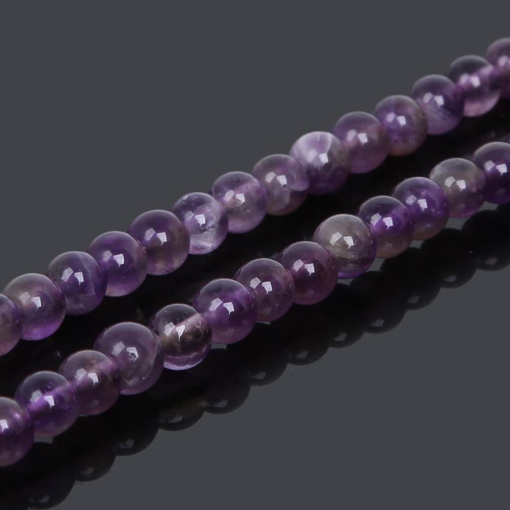 4mm naturalny ametyst kryształowe okrągłe luźne koraliki do biżuterii DIY Making naszyjnik bransoletka kolczyk
