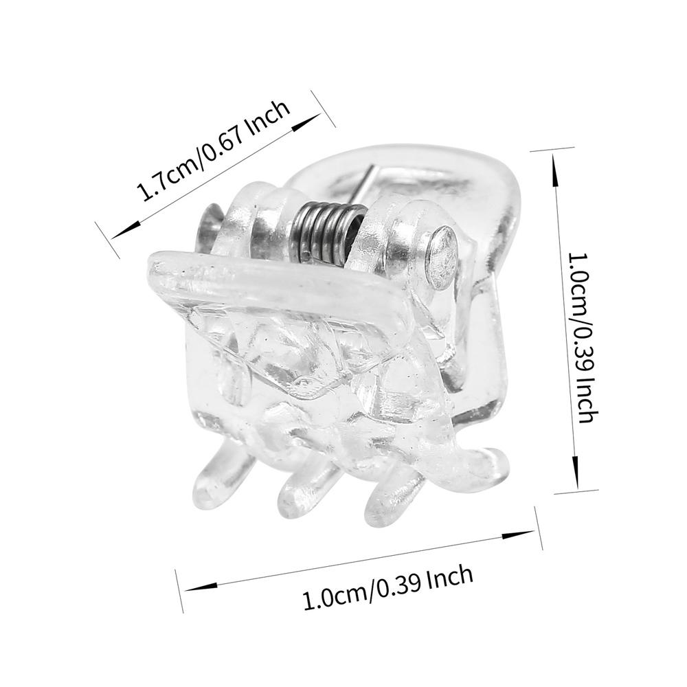 10Pcs Hair Claw Clips for Women 1.0 1.5cm Small Black Brown Transparent Plastic Mini Hairpin Barrettes Hair Styling Accessories