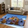 3D Kawaii Grizzy and The Lemmings Cartoon Living Room Non-Slip Area Rug Carpet for Bedroom Playroom Sofa,Home Doormat Gift Kid