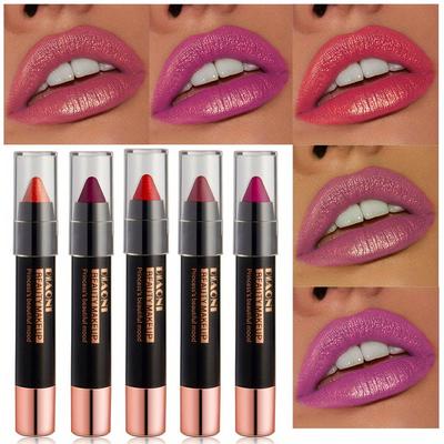 Lesklé kovové pero na oční stíny 2 v 1 Perleťová tužka na rty Perleťová tužka na rty Dual Purpose Crayon Dlouhotrvající rtěnka Crayon Lip Makeup Oční make-up