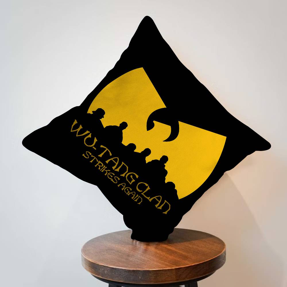 Hip Hop Group Wu Tang Pillow Covers Cartoon Sofa Decorative Home Double-sided Printing Short Plush Cute Cushion Cover