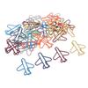 50pcs Multicolor Assorted Airplane Metal Paper Clips Clamps Bookmarks Office Stationery Crafts Supplies School Office Stationery