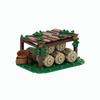 MOC Set de Briques de Construction Château Panneau d'Affichage Tente Catapultes Médiévales Fontaine puits Tas de Fourrage Jouet en Brique Assemblé