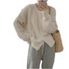 Soft waxy short cardigan women's autumn new round neck loose thickened twist knitted sweater jacket